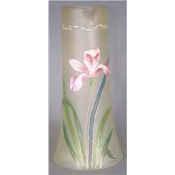 DAUM NANCY ENAMELED GLASS PITCHER