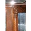 Image 2 : LATE VICTORIAN OAK CURVED GLASS CHINA