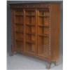 Image 1 : VICTORIAN CARVED OAK TRIPLE DOOR SLIDIN
