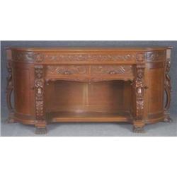OUTSTANDING 10PC CARVED MAHOGANY DINING