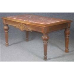 AMERICAN MARBLE TOP COFFEE TABLE