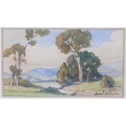 DAVID SCHWARTZ FRAMED WATERCOLOR