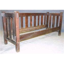 STICKLEY BROTHERS OAK EVEN ARM SETTLE