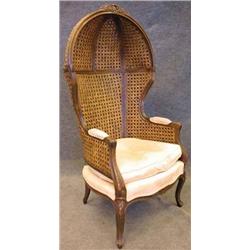 FRENCH CANNED BACK ARM CHAIR