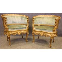 PAIR OF FRENCH GESSO SIDE CHAIRS