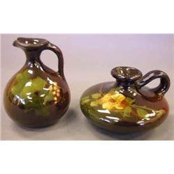 PAIR OF WELLER ART POTTERY CRUETS