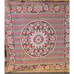 LATE VICTORIAN MULTI-COLOR COVERLET