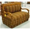 Image 1 : LATE VICTORIAN OAK UPHOLSTERED HIDE-A-B