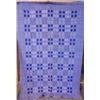 Image 1 : BLUE AND WHITE CHECKER PATTERN COVERLET