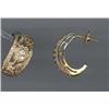 Image 1 : DIAMOND AND GOLD EARRINGS