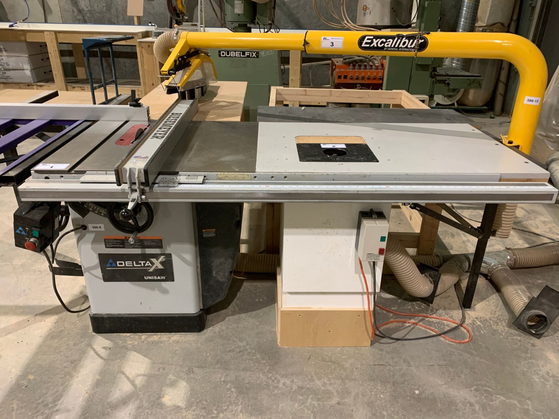 DELTA X UNISAW 10" TILTING ARBOR TABLE SAW WITH BIESEMEYER GUARD