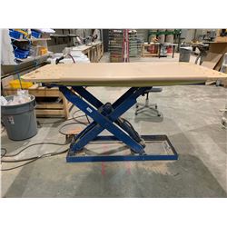 36"X72" BLUE PNEUMATIC INDUSTRIAL SCISSOR LIFT TABLE WITH FOOT CONTROL