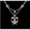 Image 2 : 2.60 ctw Diamond Necklace - 18KT White Gold