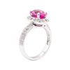 Image 4 : 2.02 ctw Pink Topaz and Diamond Ring - 14KT White Gold