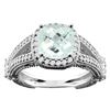 Image 1 : 4.10 CTW Aquamarine & Diamond Ring 14K White Gold - REF-65A5X