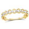 Image 1 : Diamond Link Stackable Band Ring 1/8 Cttw 10kt Yellow Gold