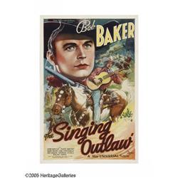 The Singing Outlaw (Universal, 1938). One Sheet (27" X The Singing Outlaw (Universal, 1938).