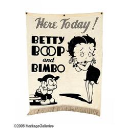 Betty Boop and Bimbo (Paramount, 1932). Burgee (30 x23  Betty Boop and Bimbo (Paramount, 1932).
