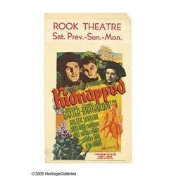 Kidnapped. (20th Century Fox, 1938). Midget Window Card Kidnapped (20th Century Fox, 1938).