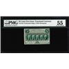Image 1 : July 17, 1862 First Issue 50 Cent Fractional Currency Note PMG About Uncirculated 55