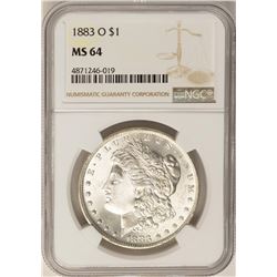 1883-O $1 Morgan Silver Dollar Coin NGC MS64