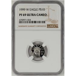 1999-W $10 Proof Platinum American Eagle Coin NGC PF69 Ultra Cameo