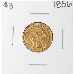1856 $3 Indian Princess Head Gold Coin