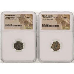Lot of Constantius II A.D 337-361 Ancient Roman Empire Coins NGC  VF