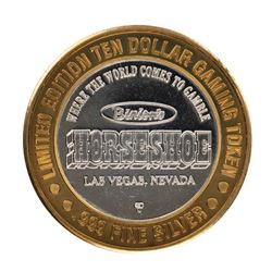 .999 Fine Silver Horseshoe Las Vegas, Nevada $10 Limited Edition Gaming Token