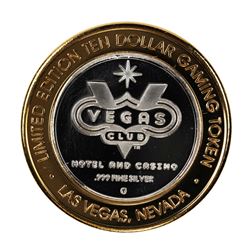 .999 Fine Silver Las Vegas Club $10 Limited Edition Gaming Token