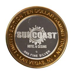 .999 Fine Silver Suncoast Las Vegas, Nevada $10 Limited Edition Gaming Token