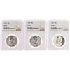 Image 1 : Lot of 1957-1959 Proof Franklin Half Dollar Coins NGC PF67