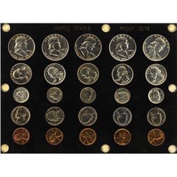 Lot of 1950-1954 (5) Coin Proof Sets