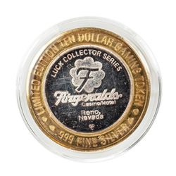 .999 Silver Fitzgeralds Casino & Hotel Reno, Nevada $10 Limited Edition Gaming Token