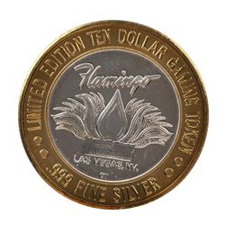 .999 Silver Flamingo Hilton Las Vegas, Nevada $10 Casino Limited Edition Gaming Token