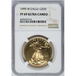 1999-W $50 American Gold Eagle Coin NGC PF69 Ultra Cameo