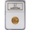 Image 1 : 1897 $5 Liberty Head Half Eagle Gold Coin NGC MS61
