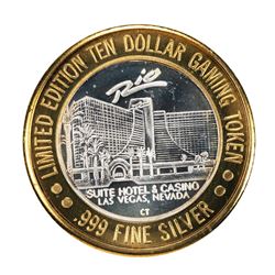 .999 Silver Rio Suite Hotel & Casino Las Vegas $10 Limited Edition Gaming Token