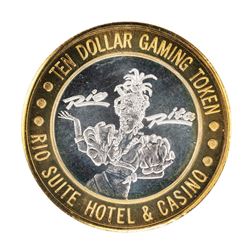 .999 Silver Rio Suite Hotel & Casino Las Vegas $10 Limited Edition Gaming Token