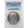 Image 1 : 1928 $1 Peace Silver Dollar Coin PCGS MS62