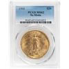 Image 1 : 1908 No Motto $20 St. Gaudens Double Eagle Gold Coin PCGS MS62