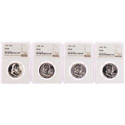 Lot of 1957-1960 Proof Franklin Half Dollar Coins NGC PF66