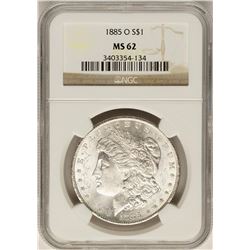 1885-O $1 Morgan Silver Dollar Coin NGC MS62