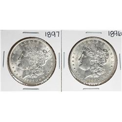 Lot of 1896-1897 $1 Morgan Silver Dollar Coins