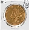 Image 1 : 1873-S Closed 3 Type 2 $20 Liberty Head Double Eagle Gold Coin