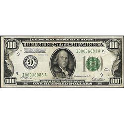 1928 $100 Federal Reserve Note Minneapolis