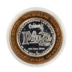 .999 Silver Plaza Las Vegas, NV $10 Casino Limited Edition Gaming Token