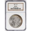 Image 1 : 1887 $1 Morgan Silver Dollar Coin NGC MS63 Amazing Toning