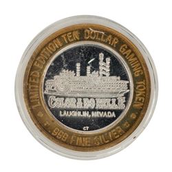 .999 Silver Colorado Belle Laughlin, Nevada $10 Casino Limited Edition Gaming Token