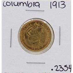 1913 Columbia 5 Pesos Gold Coin